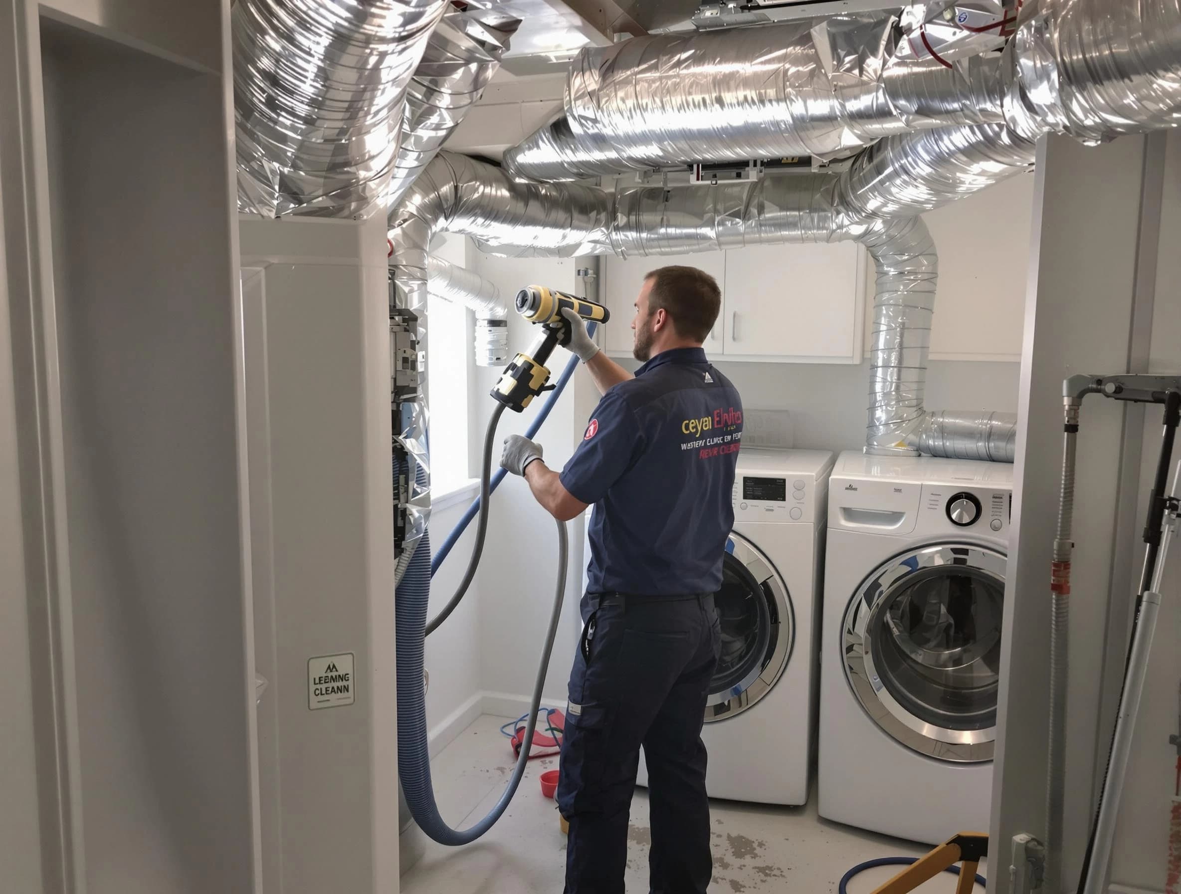 Franklin Park Dryer Vent Cleaning specialist using advanced equipment for thorough duct cleaning in Franklin Park