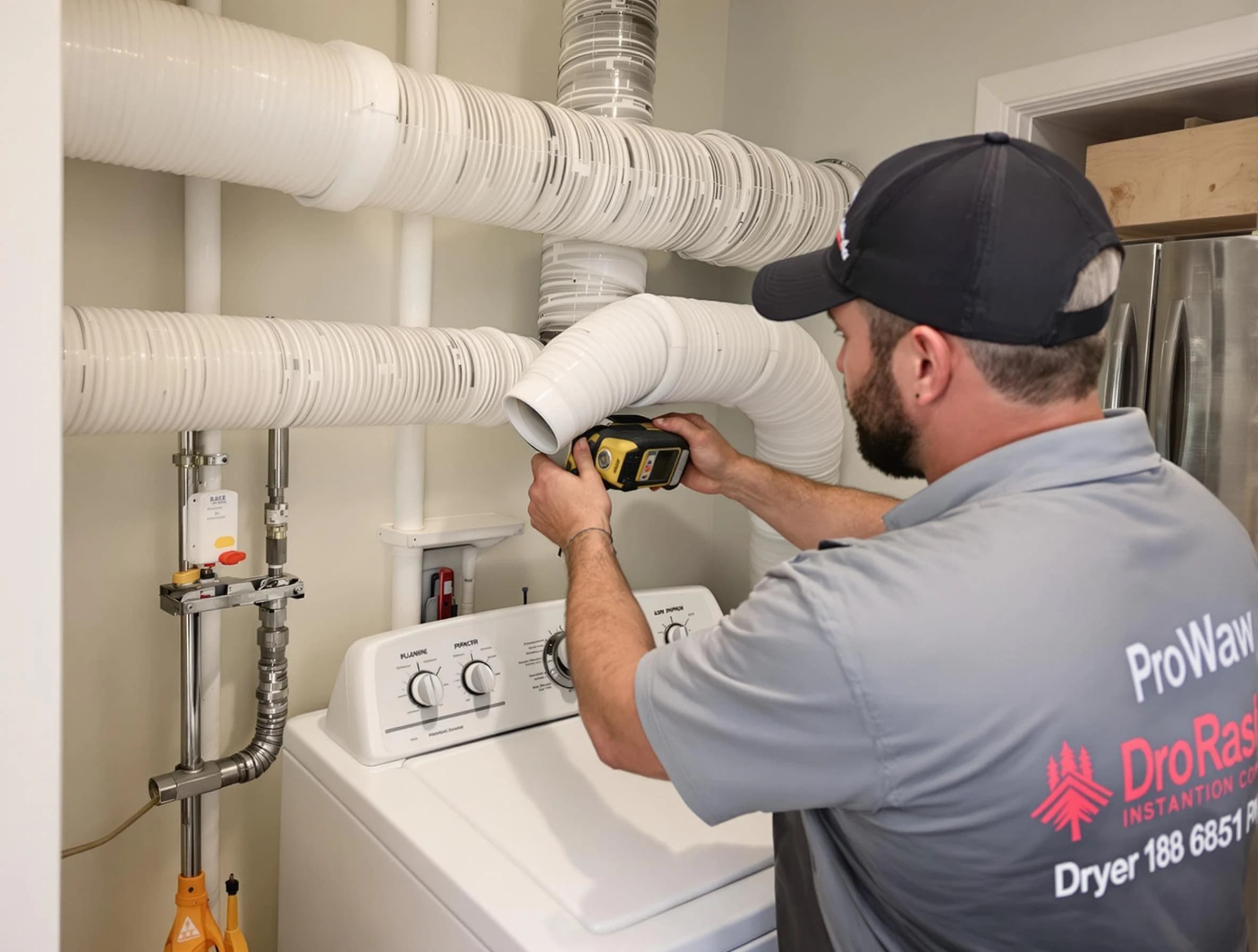 Professional dryer vent hose installation by Franklin Park Dryer Vent Cleaning in Franklin Park