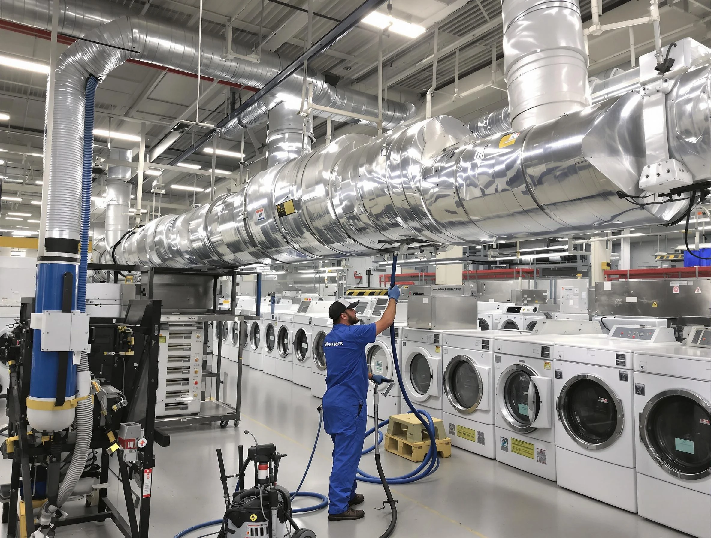 Franklin Park Dryer Vent Cleaning team performing heavy-duty industrial dryer vent cleaning in Franklin Park